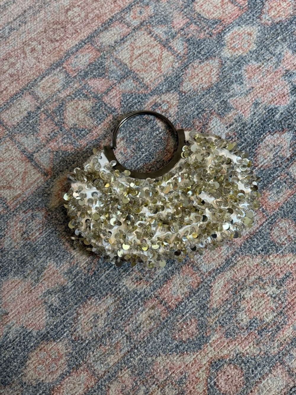 Vintage Gold Sequin Mini Bag